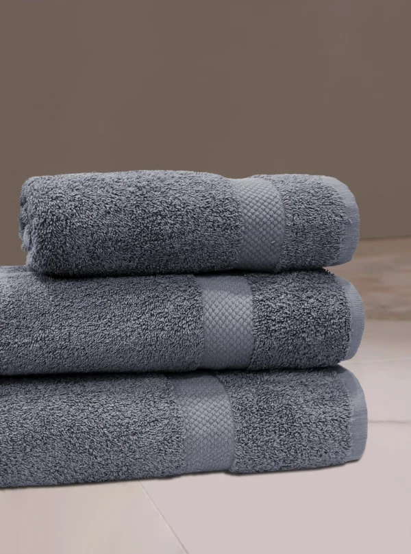 GREY- 100% COTTON TERRY TOWEL - Image 3