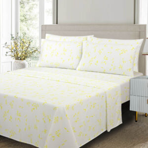 CT- Bed Sheets 100% Organic Printed-Yellow